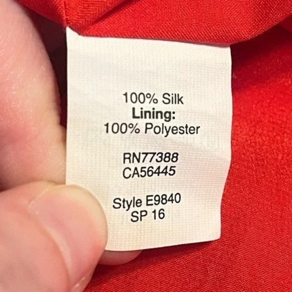 Madewell Silk Starview Cami Mini Dress Red Sleeveless Halter‎ Pockets Sz 4 Small - Picture 4 of 5